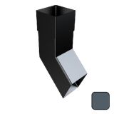 76mm Swaged Aluminium Square SHOE PPC  - 7016M Anthracite Grey