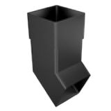 76mm Swaged Aluminium Square SHOE PPC  - Matt Black