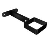 76mm Swaged Aluminium Square STAND OFF PIPE CLIP 30-200MM PPC - Matt Black