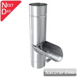 80mm Natural Zinc Downpipe Diverter without sieve