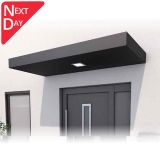 BS250 Aluminium Canopy - 250x90cm plus LED light - No internal drainage - RAL7016 Anthracite Grey