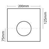 Galvanised Steel Plain Box Hopper Head 200w x 200d x 200h illustrated