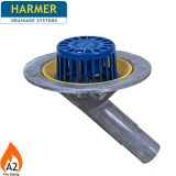 Harmer AV245 Aluminium Dome Grate Flat Roof Outlet with 45 Degree 50mm (2") Spigot