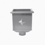 RAL 9007 'Grey Aluminium' Galvanised Stee Hopper Head 230w x 230d x 300h with 80mm Outlet