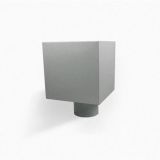 RAL 9007 'Grey Aluminium' Galvanised Stee Plain Box Hopper Head 200w x 200d x 200h with 80mm Outlet