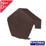 Universal Dry Fix Angled Ridge End Cap - Brown 