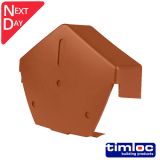 Universal Dry Fix Angled Ridge End Cap - Terracotta 