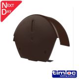 Universal Dry Fix Round Ridge End Cap - Brown 