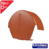 Universal Dry Fix Round Ridge End Cap - Terracotta 