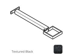 100 x 75mm (4"x3") Aluminium Stand-Off (290mm) Downpipe Clip - Textured Black