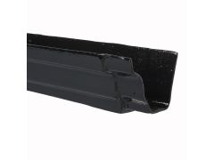 100 x 75mm (4"x3") Hargreaves Foundry Cast Iron G46 Moulded Gutter - 1.83m (6ft) - Pre-Painted Black