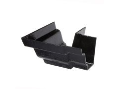 100 x 75mm (4"x3") Hargreaves Foundry Cast Iron G46 Moulded Gutter External 90 degree angle - Pre-Painted Black