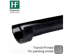 100 x 75mm Primed Cast Iron Deep HR Gutter - 1.83m (6ft) - Primed