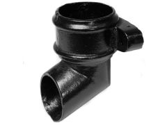 100mm (4") Cast Iron Downpipe Eared Shoe - Black