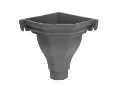 100mm (4") Cast Iron Fluted Corner Hopper - Primed