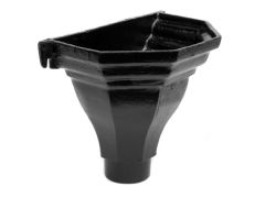 75mm (3") Cast Iron Fluted Flat Back Hopper - Black