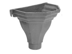 75mm (3") Cast Iron Fluted Flat Back Hopper - Primed