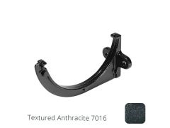 100mm (4") Half Round Cast Aluminium Gutter Fascia Bracket - Textured Anthracite Grey RAL 7016 