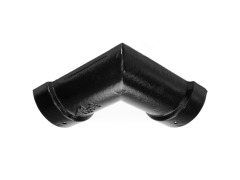 100mm (4") Half Round Cast Iron 90 degree Gutter Angle - Black