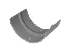 100mm (4") Half Round Cast Iron Gutter Union - Primed