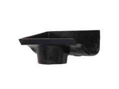 100mm (4") Hargreaves Foundry Ogee Cast Iron 65mm Dropend Outlet - Internal  - Pre-Painted Black