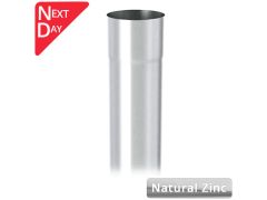 100mm Natural Zinc Downpipe 3m Length