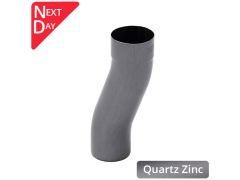 100mm Quartz Zinc Downpipe 60mm Projection Fixed Offset