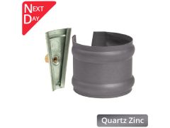 100mm Quartz Zinc V-Lock Downpipe Bracket with M10 Boss - for use with M10 Screw (not included)