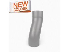 100mm RAL 9007 'Grey Aluminium' Galvanised Steel Downpipe 60mm Projection Fixed Offset