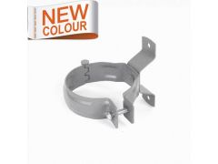 100mm RAL 9007 'Grey Aluminium' Galvanised Steel Downpipe Bracket