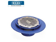 50mm Wade Vertical BSP Threaded Medium Sump Roof Outlet c/w Flat Grate