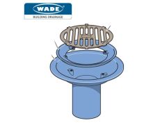 50mm Wade Vertical Spigot Medium Sump Roof Outlet c/w Flat Grate 