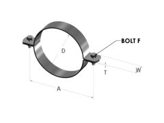 100mm Zinc Plated Split Band Clip for Hargreaves Halifax Drain & Soil