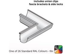 100x85mm Aluminium Aqualine Modern 90 Degree Angle Assemblies - External  - One of 26 Standard Matt RAL colours TBC 