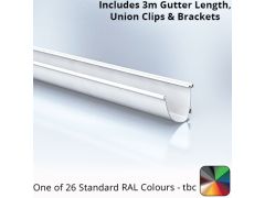 100x85mm Aluminium Aqualine Modern Gutter Assemblies  - One of 26 Standard Matt RAL colours TBC 