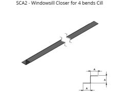 0-100mm Girth Skyline Aluminium Windowsill Closer - 2 Bend - 3mtr Length - One of 26 Standard RAL Colours TBC