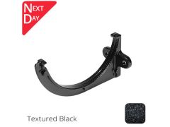 115mm (4.5") Half Round Cast Aluminium Gutter Fascia Bracket - Textured Black