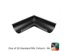 115mm (4.5") SnapFix Aluminium Half Round 90 Degree Gutter Angle - One of 26 Standard Matt RAL colours TBC