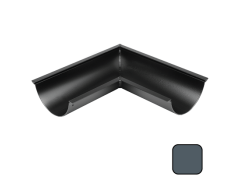 115mm (4.5") SnapFix Aluminium Half Round 90 Degree Gutter Angle - RAL 7016M Anthracite Grey 