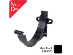 115mm (4.5") SnapIT Aluminium Half Round Fascia Bracket - RAL 9005M Matt Black 