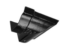 115mm (4.5") Victorian Ogee Cast Iron 90 degree External Gutter Angle - Black