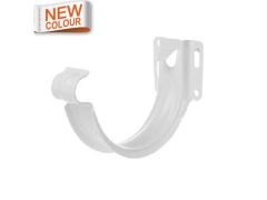 115mm Half Round 9016M White Galvanised Steel  'Short-back' Fascia Bracket