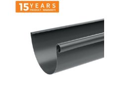 115mm Half Round Anthracite Grey Galvanised Steel Gutter 3m Length