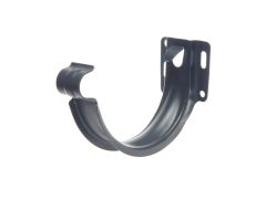 115mm Half Round Anthracite Grey Galvanised Steel  'Short-back' Fascia Bracket