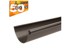 115mm Half Round Sepia Brown Galvanised Steel Gutter 3m Length