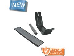 120x75mm Box Profile RAL 7016 Anthracite Grey Coated Galvanised Steel Gutter Connector Union 