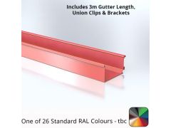 120x80mm Aluminium Aqualine Box Gutter Assemblies - One of 26 Standard Matt RAL colours TBC 