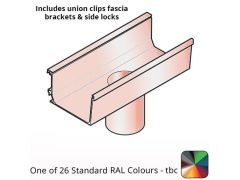 120x80mm Aluminium Aqualine Box Running Outlet Assemblies with 63mm spigot - One of 26 Standard Matt RAL colours TBC 