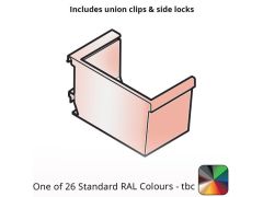 120x80mm Aluminium Aqualine Box Stop End Assemblies - Left Hand - One of 26 Standard Matt RAL colours TBC 