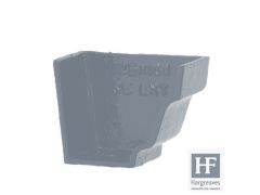 125 x 100mm (5"x4") Hargreaves Foundry Cast Iron H16 Moulded Gutter - External Stopend - Primed